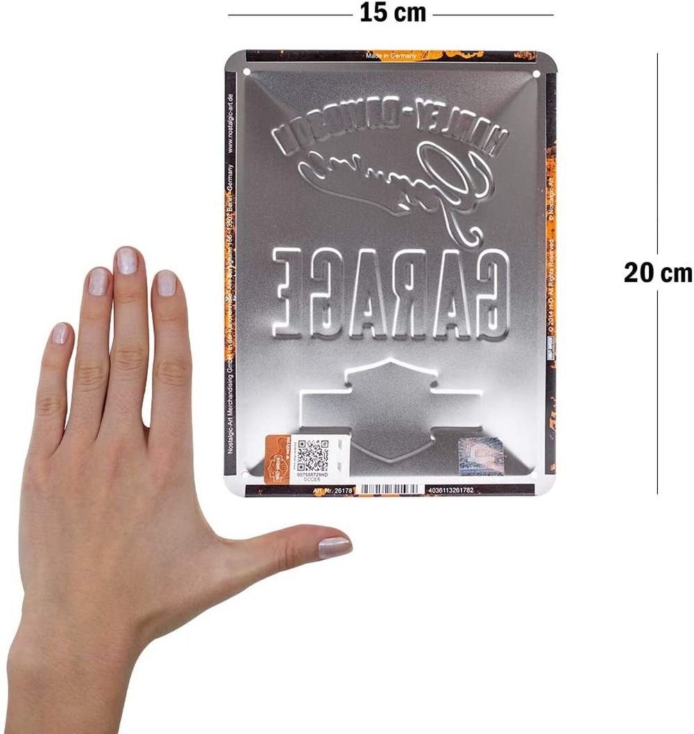 Nostalgic-Art Metallschild Blechschild 15x20 cm - Harley-Davidson - Garage günstig online kaufen