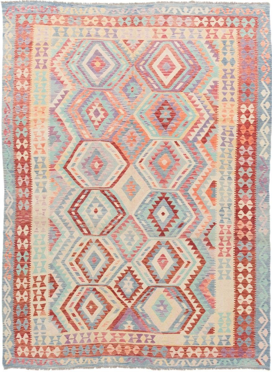 Orientteppich Kelim Afghan 248x337 Handgewebter Orientteppich, Nain Trading, rechteckig, Höhe: 3 mm