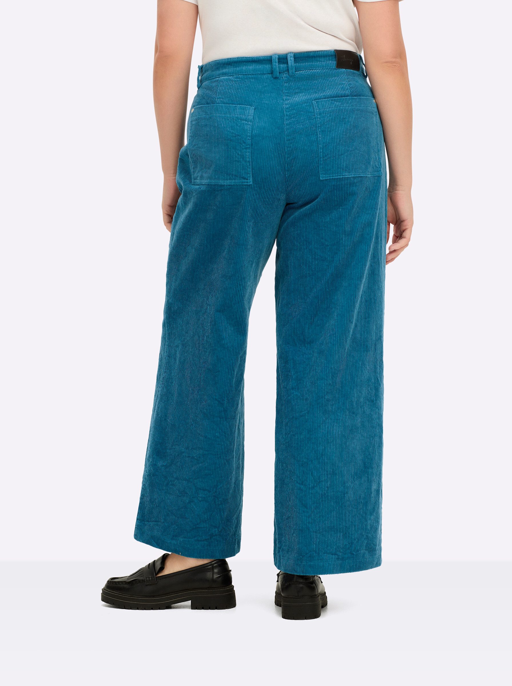 Sheego Jerseyhose Cordhose Innenbeinlänge ca. 80 günstig online kaufen