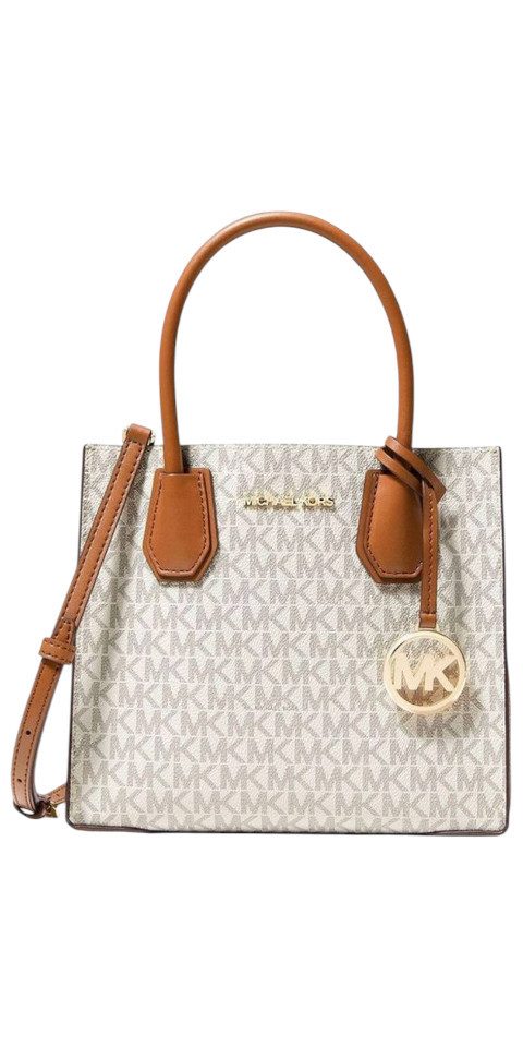 MICHAEL KORS Handtasche Michael Kors Umhängetasche Mercer Medium Logoprint Vanilla Handtasche