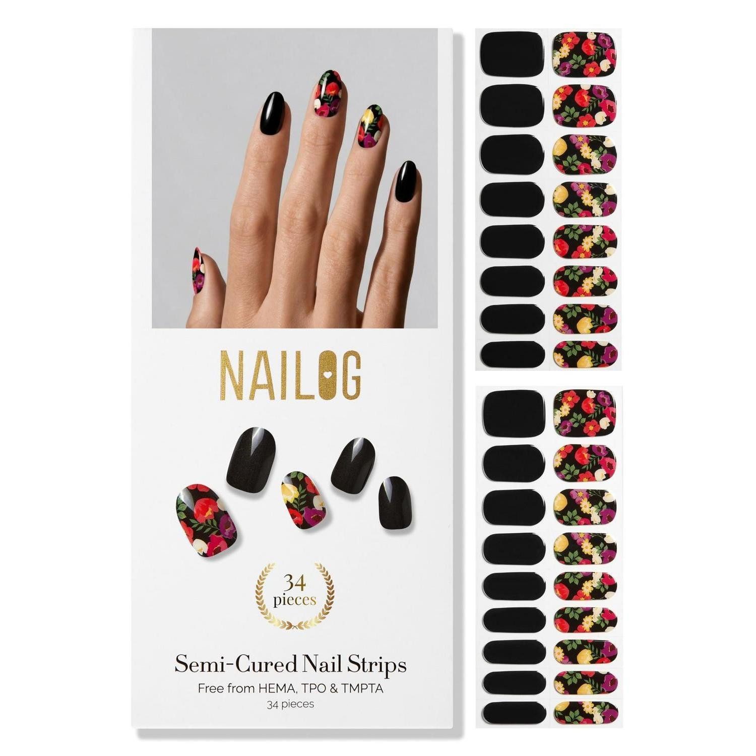 LuxusKollektion Kunstfingernägel UV Nagelfolie Poppy