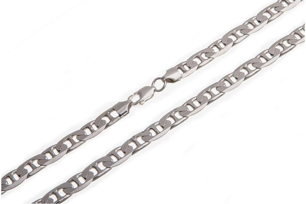 Silberkettenstore Silberkette Stegpanzerkette 7,5mm - 925 Silber, Länge wählbar von 40-100cm