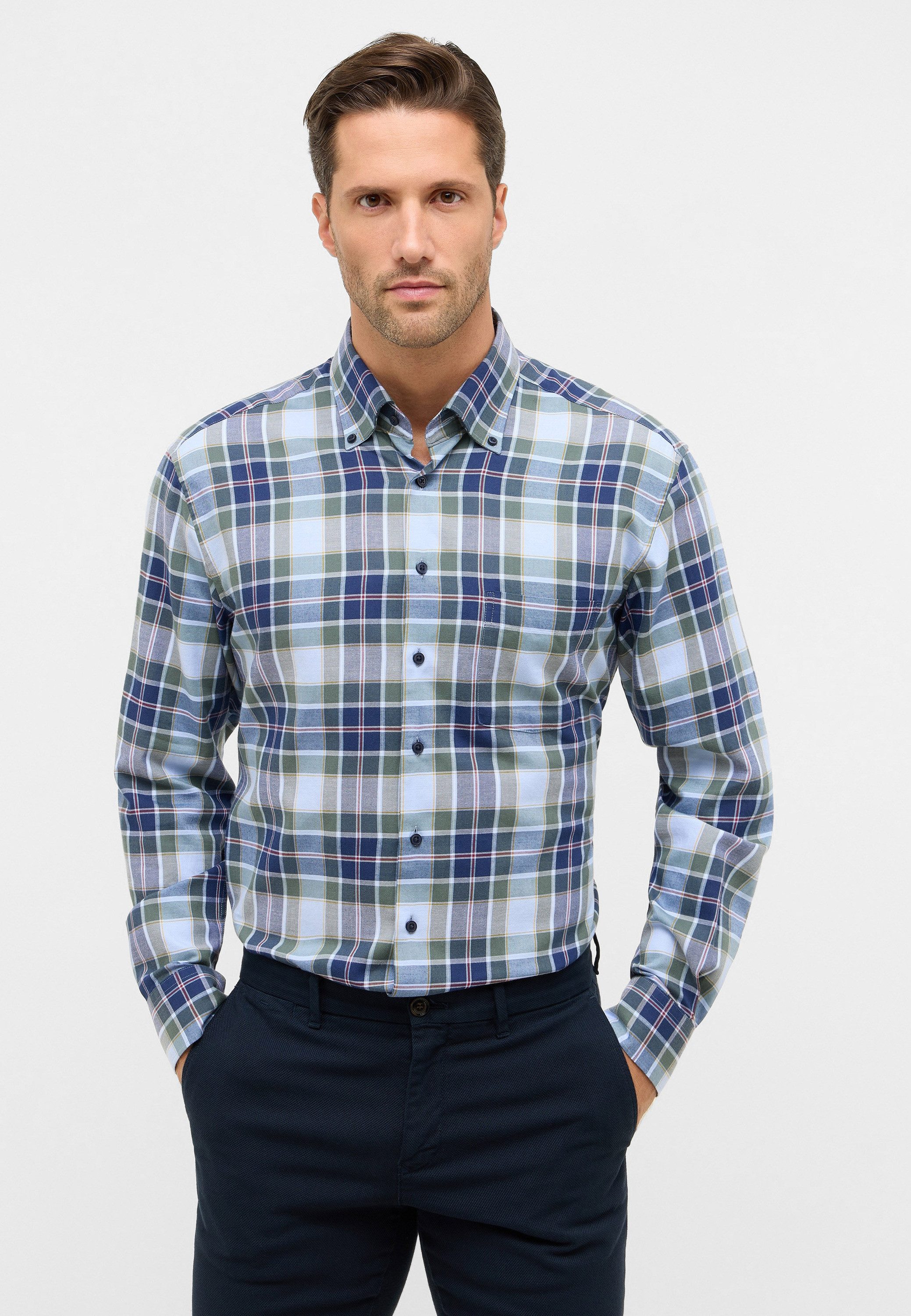 Eterna Langarmhemd MODERN FIT EASY IRON (bügelleicht) günstig online kaufen