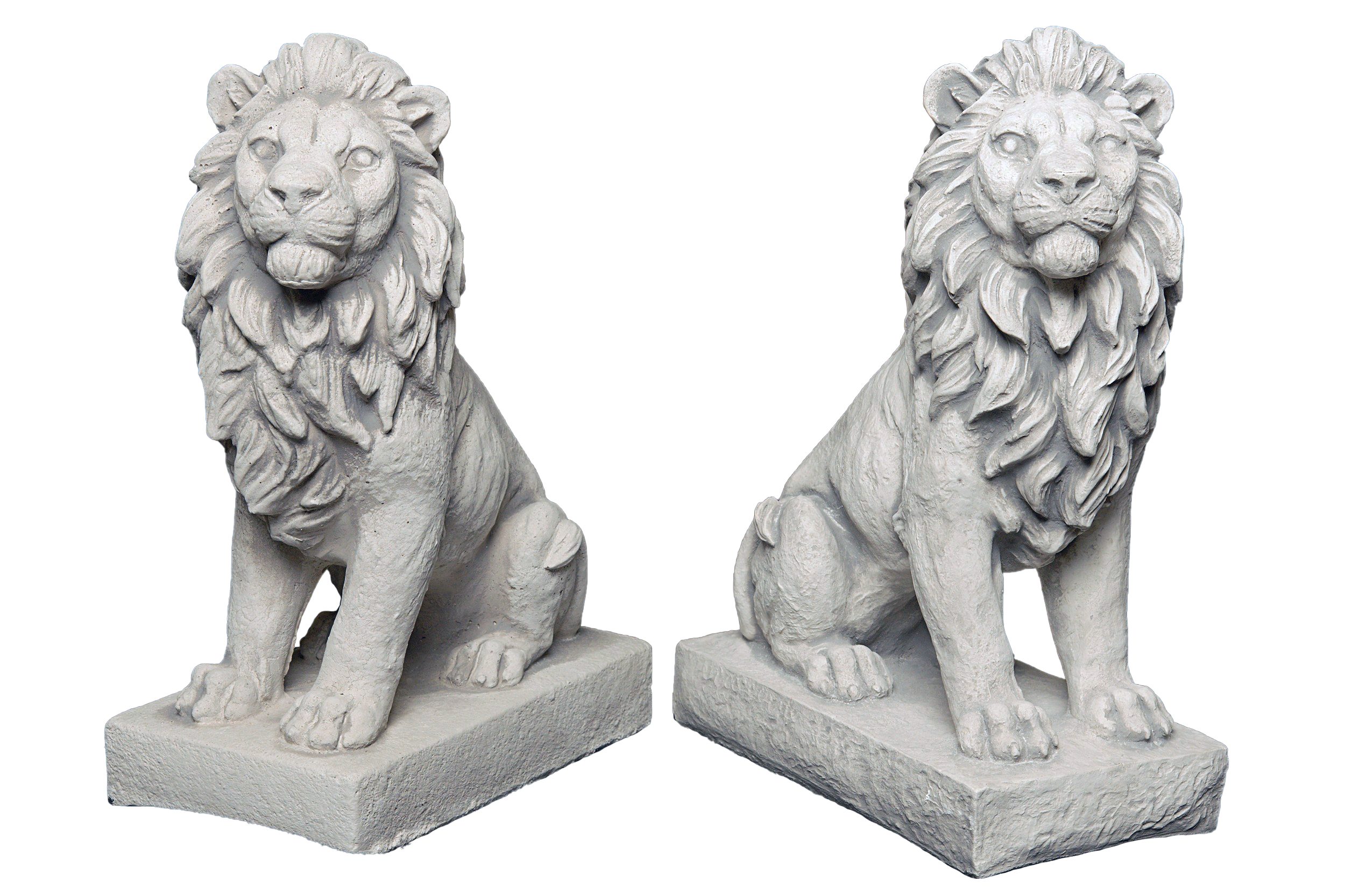 gartendekoparadies.de Gartenfigur Löwen Statue, Steinfigur, Torwächter, H. günstig online kaufen