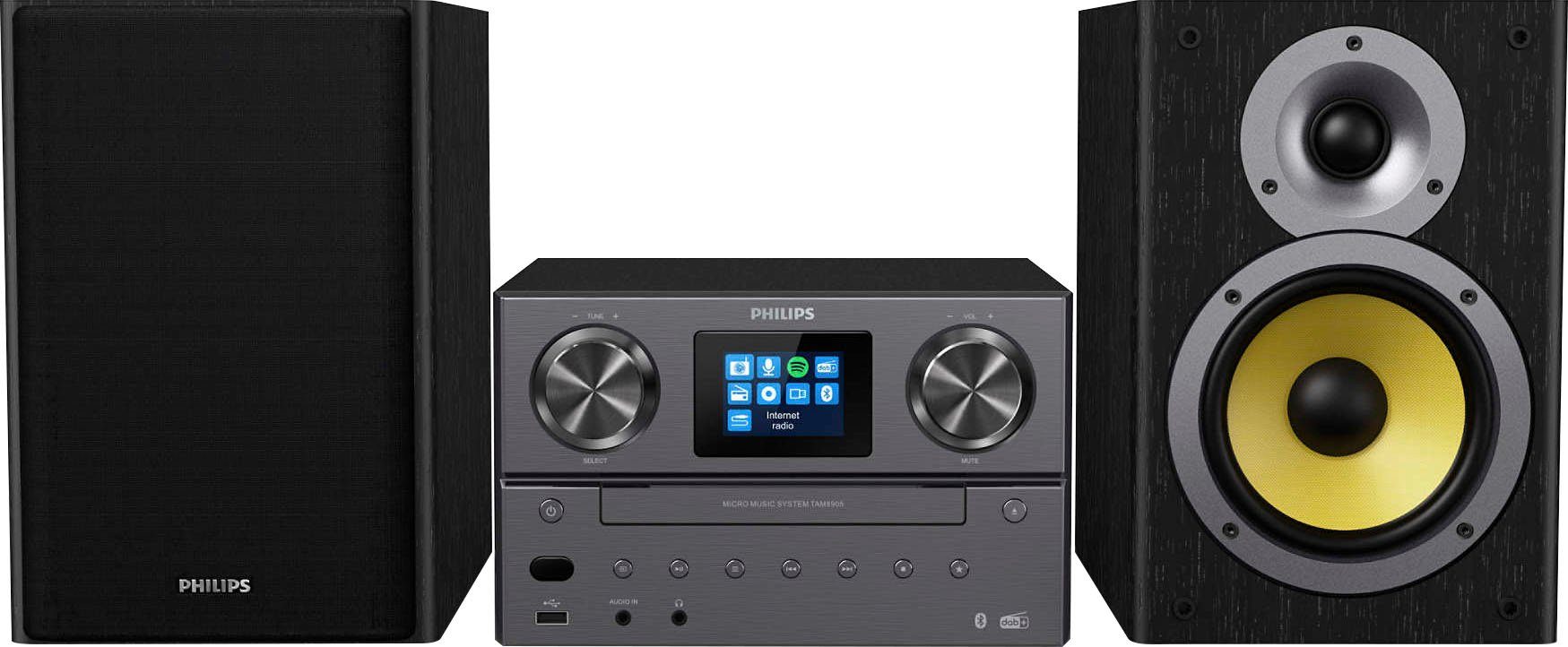 Philips TAM8905 Stereoanlage (Digitalradio (DAB), FM-Tuner, Internetradio, 100 W)