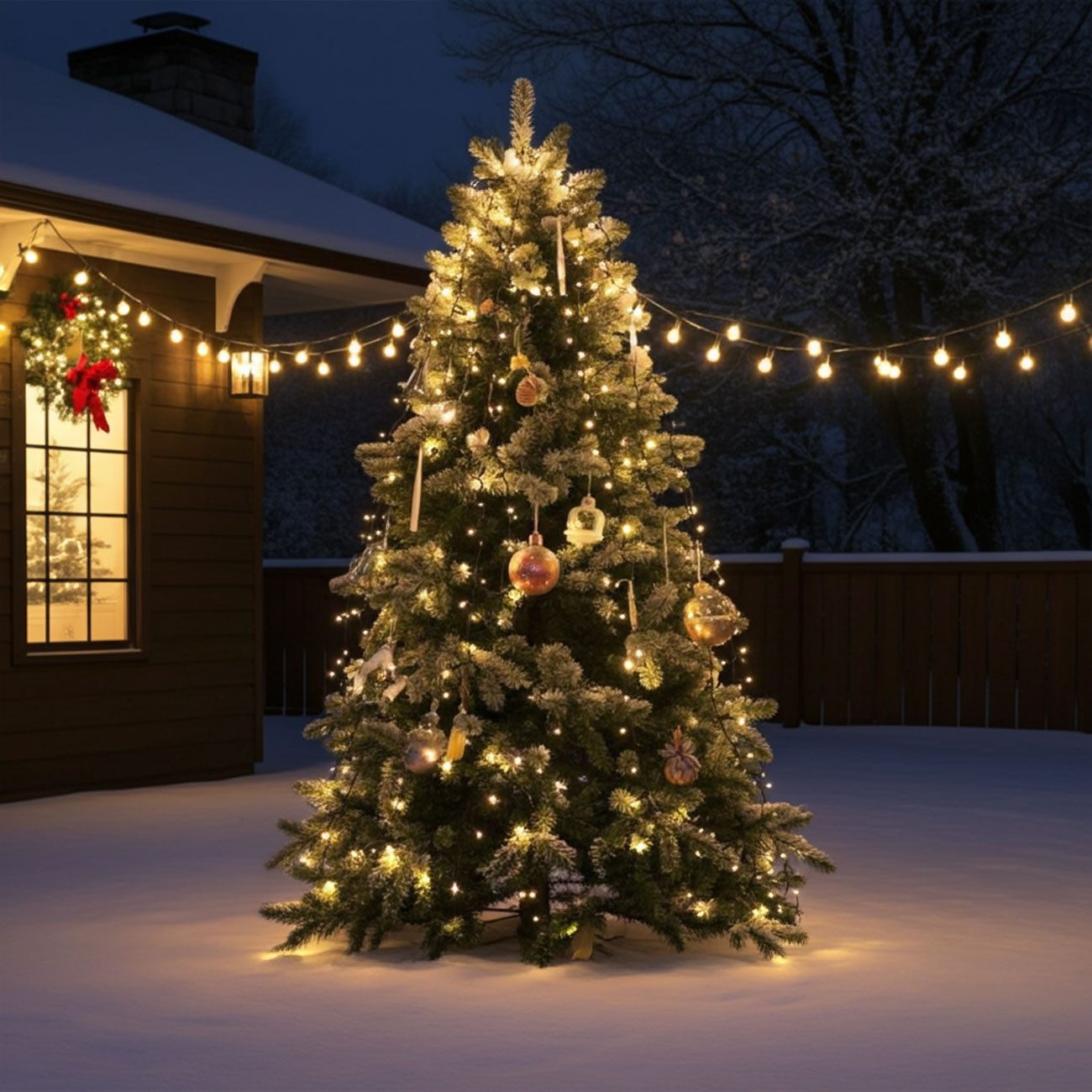 shop'n smile ideoon LED-Lichterkette 320 LEDs Lichterkette 2,7m Warmweiß IP44 Überwurf-Lichterkette, 320 LEDs (40 LEDs pro Strang) im 5cm-Abstand 5, 8x 2,7m Stränge