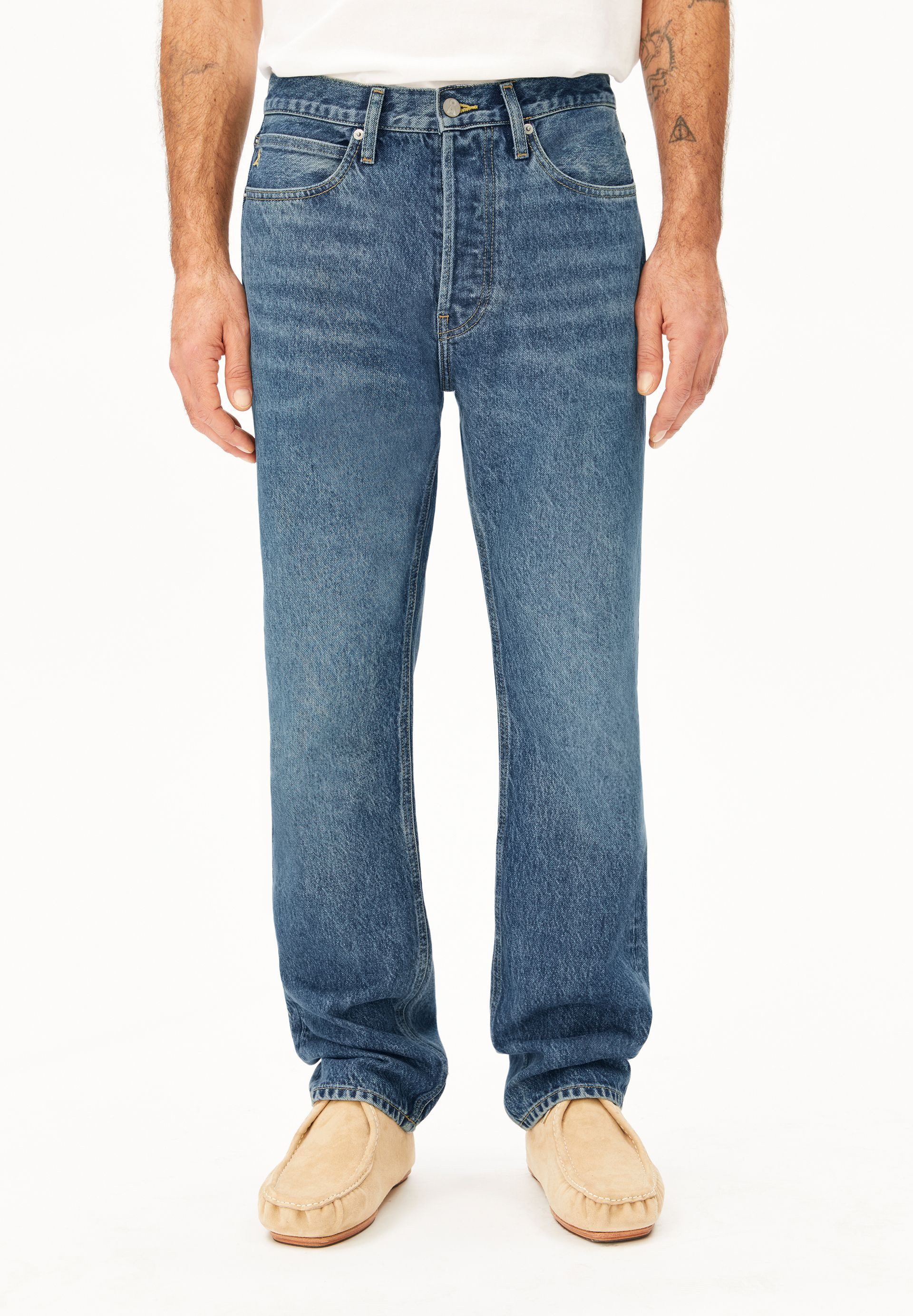 Armedangels Straight-Jeans MAADOX Jeans aus Bio-Baumwoll Mix non stretch (Non-Stretch, Regular Fit) Mid waist