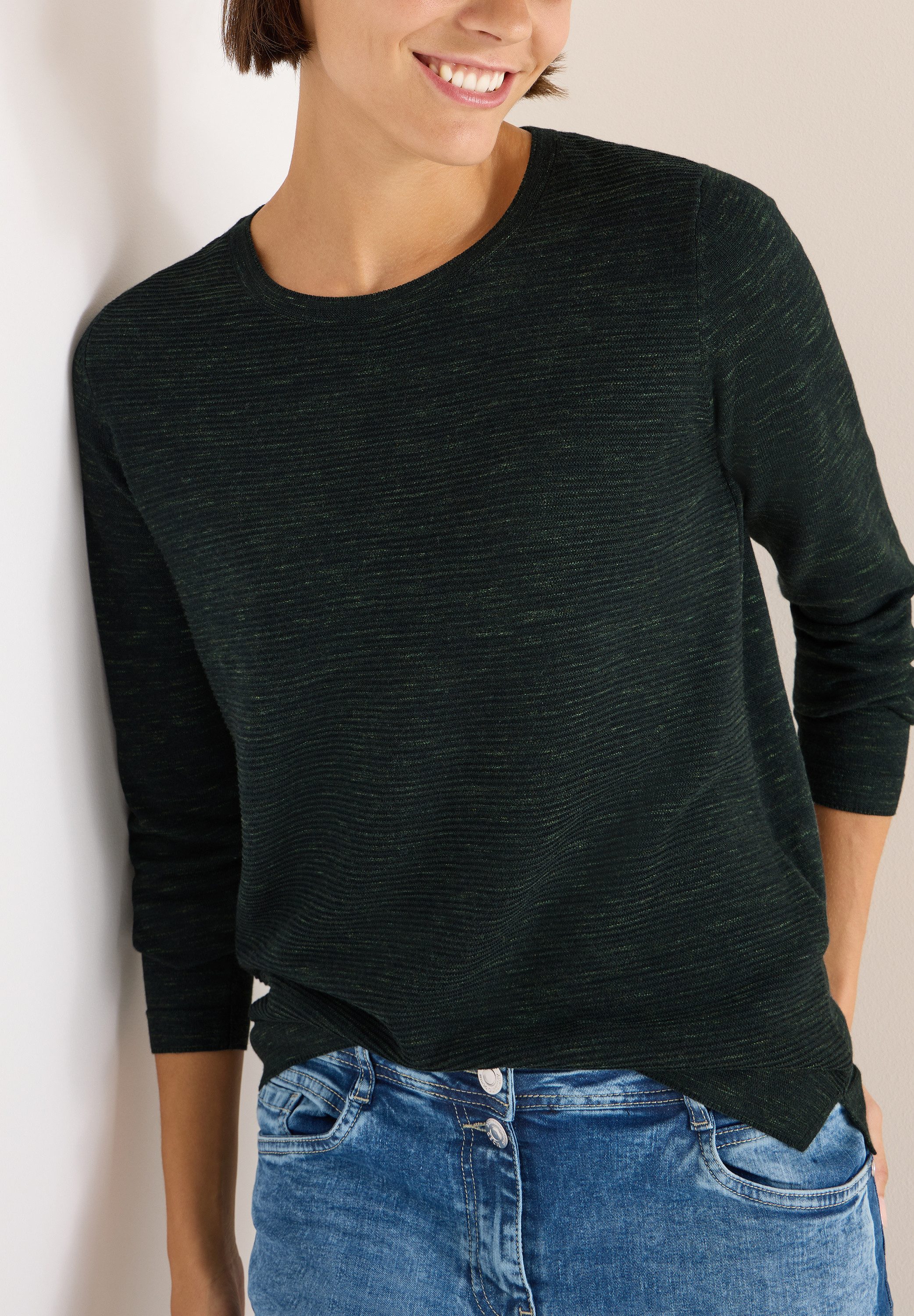 CECIL Rundhalspullover mit Struktur günstig online kaufen