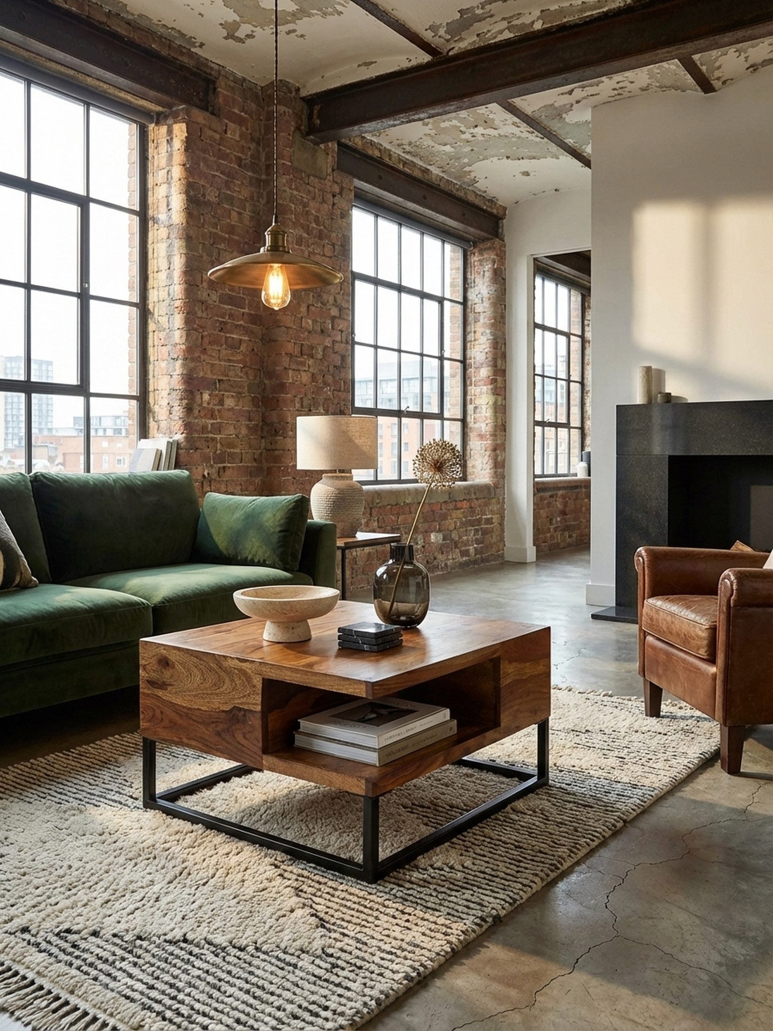 KADIMA DESIGN Couchtisch Massivholz Sofatisch Quadratischer Kaffeetisch Wohnzimmertisch