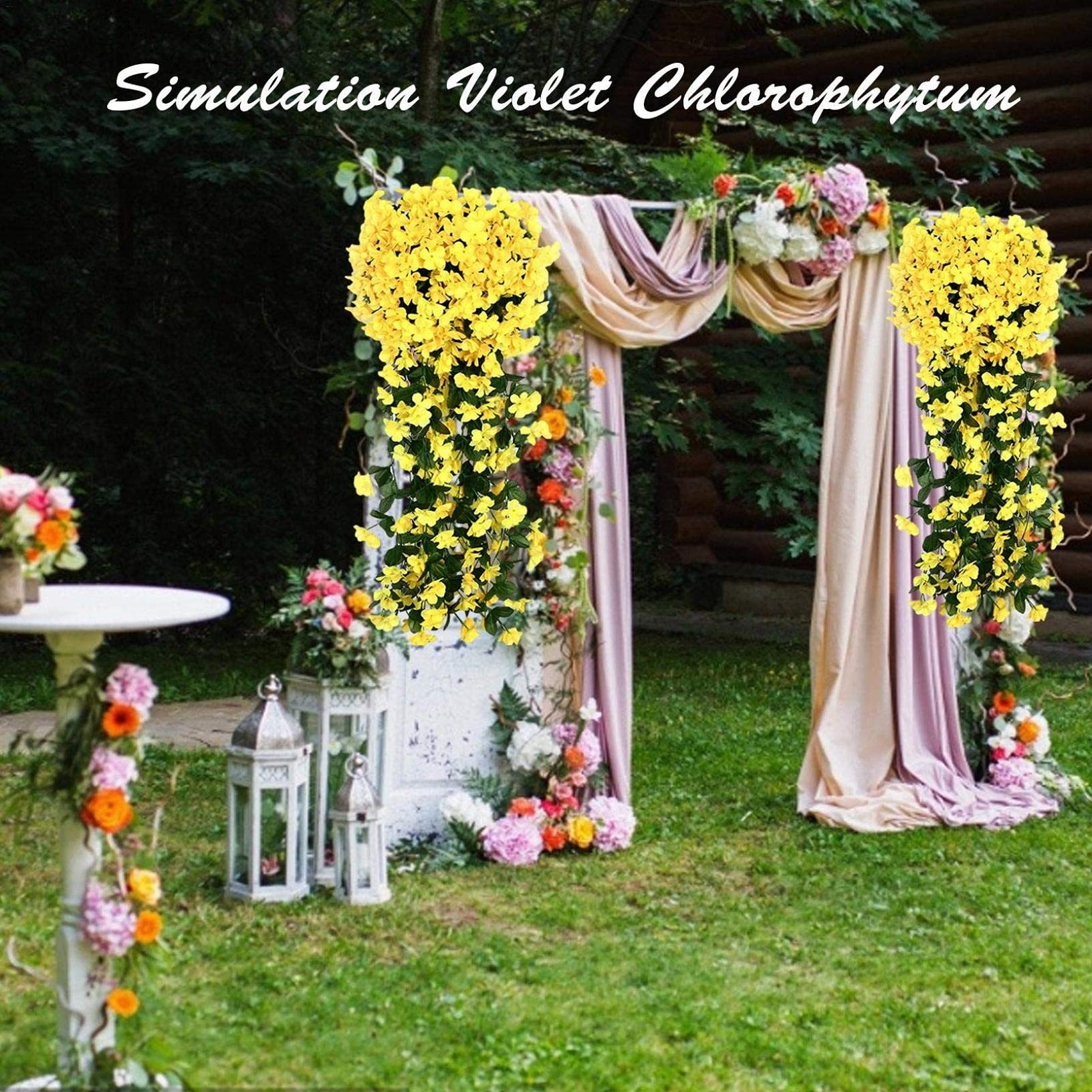 Kunstblumenstrauß 2 Stück Künstliche Blumen Kunstblumen Kunstpflanzen Hänge günstig online kaufen