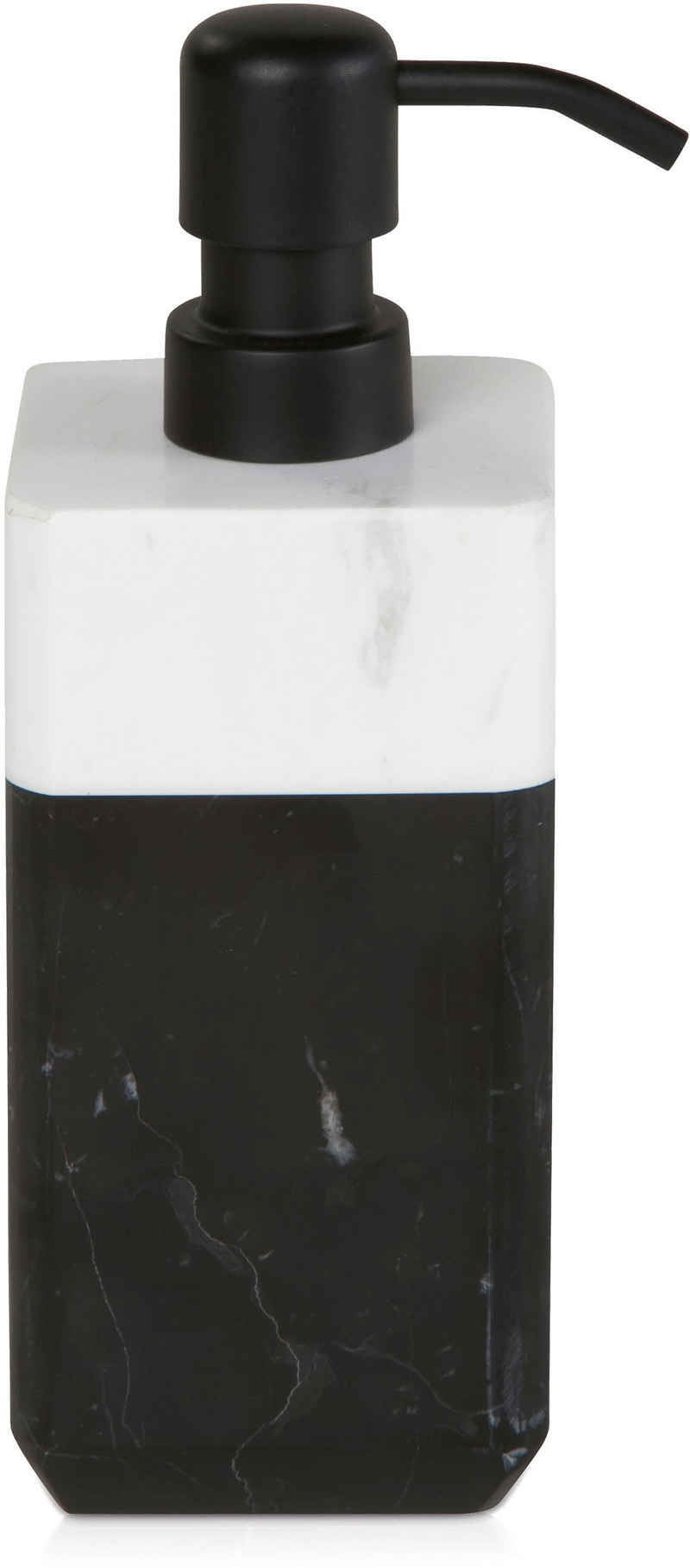 Möve Seifenspender Black & White, Marmor, 190 ml