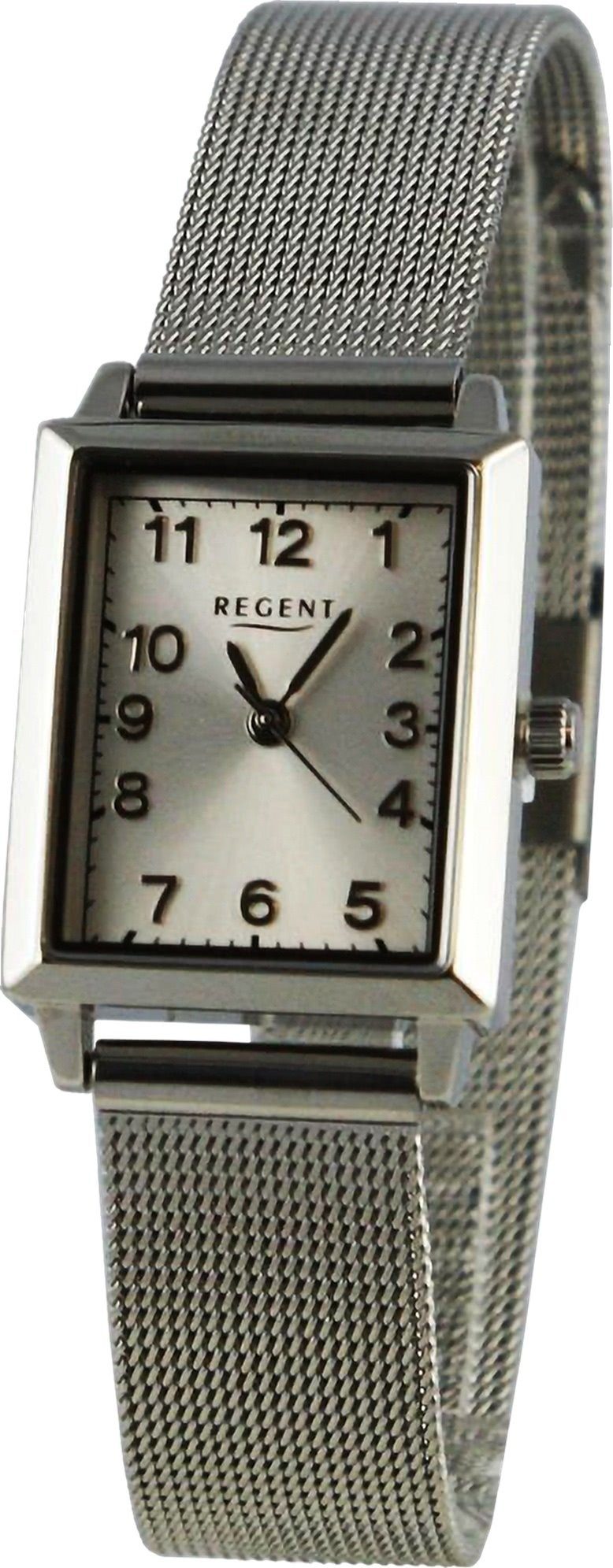 Regent Quarzuhr Regent Damen Armbanduhr Analog, Damen Armbanduhr rund, extra groß (ca. 22x26mm), Metallarmband