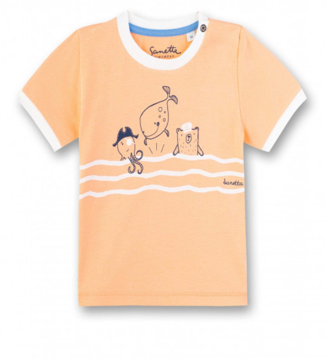 Sanetta T-Shirt Baby T-Shirt aus Baumwolle mit Meeresmotiv und Print