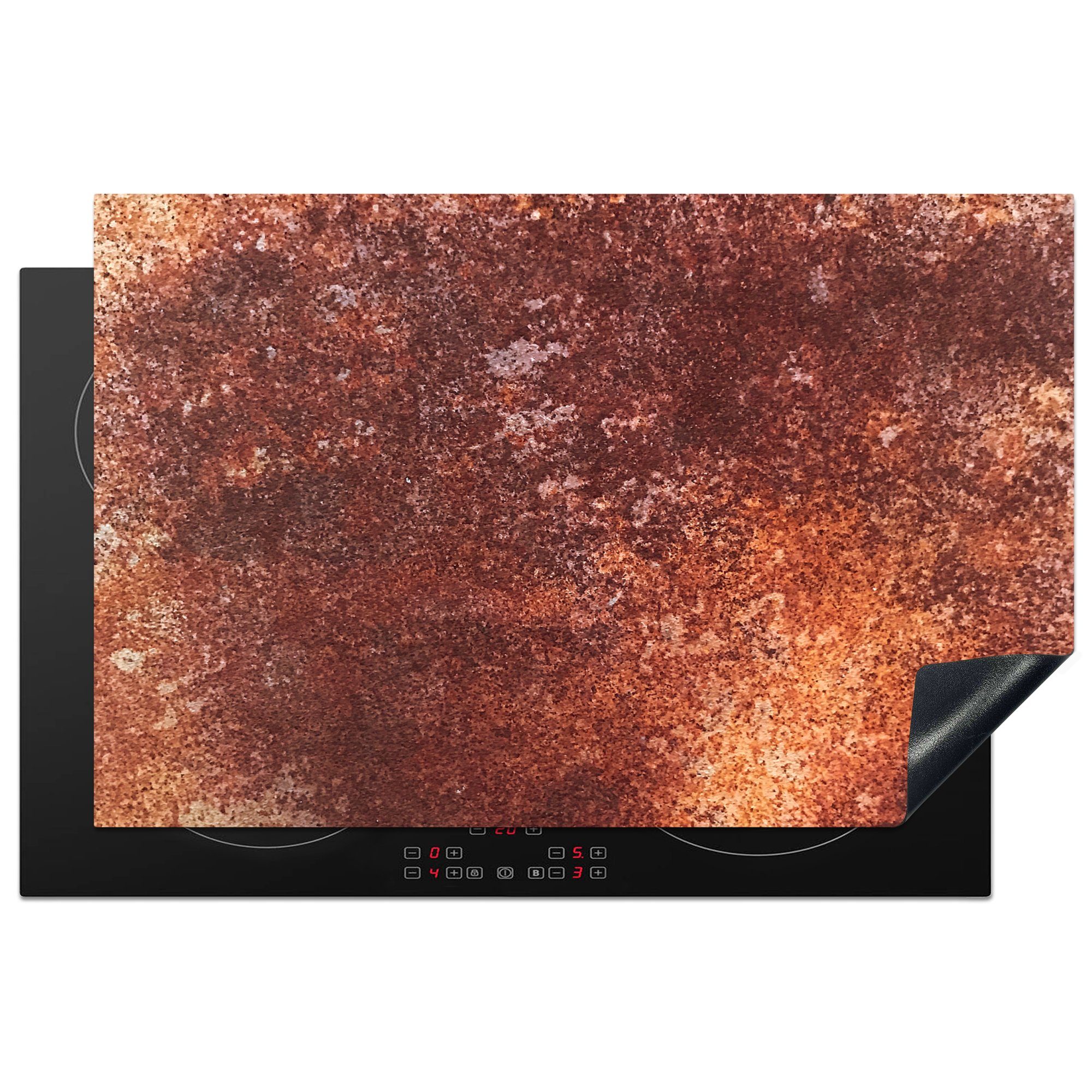 MuchoWow Herdblende-/Abdeckplatte Bronze - Rost - Textur, Vinyl, (1 tlg), 81x52 cm, Induktionskochfeld Schutz für die küche, Ceranfeldabdeckung