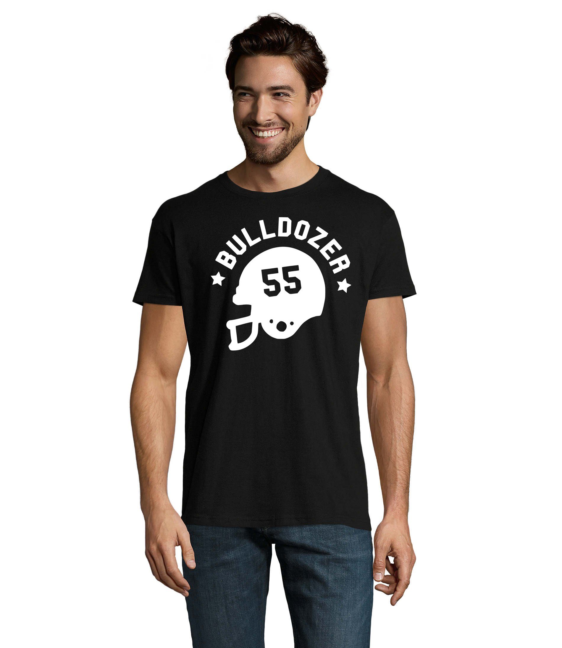 Blondie & Brownie T-Shirt Herren Bulldozer Mücke 63 Logo Spruch Print Film TV in Übergrößen Schwarz