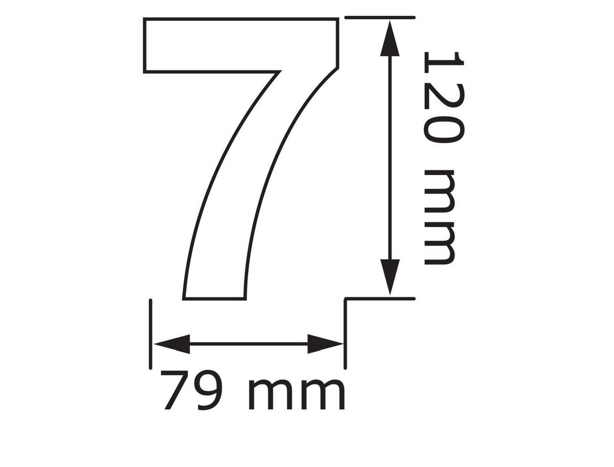Thumbnail - Bravios Briefkasten Hausnummer ''7'' Rot