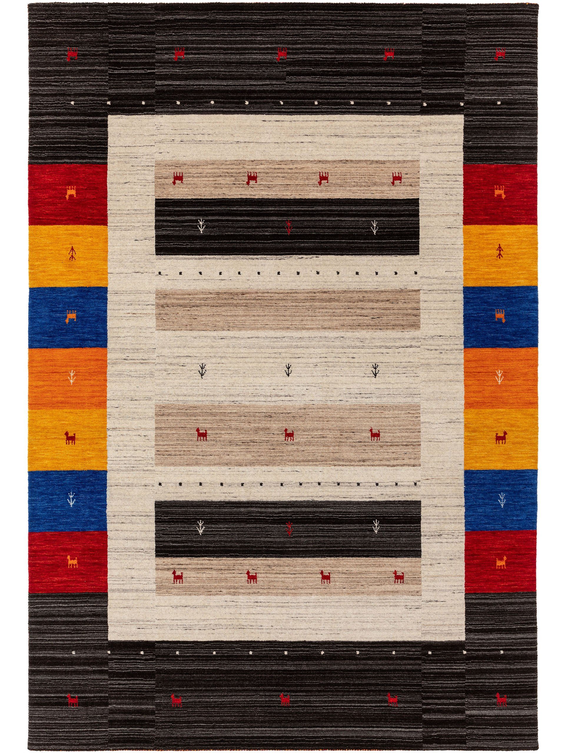 benuta Wollteppich Jamal, rechteckig, Höhe: 6 mm, Kunstfaser, Berber, Ethno-Style, Wohnzimmer