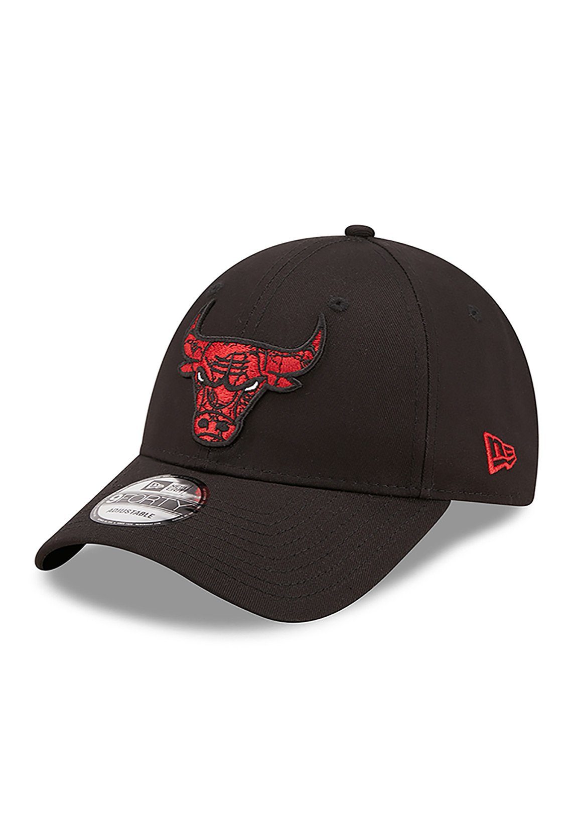 New Era Baseball Cap New Era Marble Infill 9Forty Adjustable Cap CHICAGO BULLS Schwarz Rot