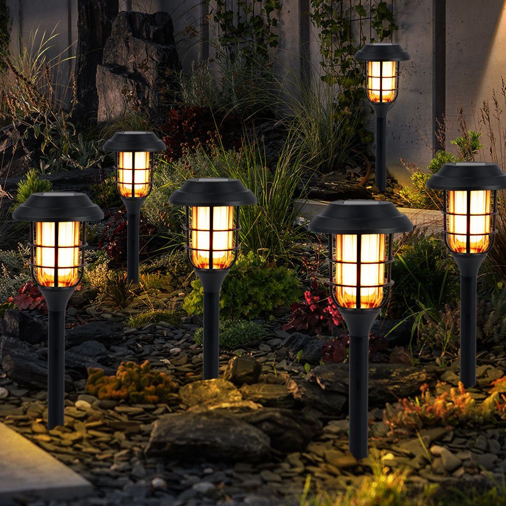 NOWA LED Solarleuchte, LED-Leuchtmittel fest verbaut, Warmweiß, Solarlampe Garten Deko für Außen Erdspiess Solarlampen