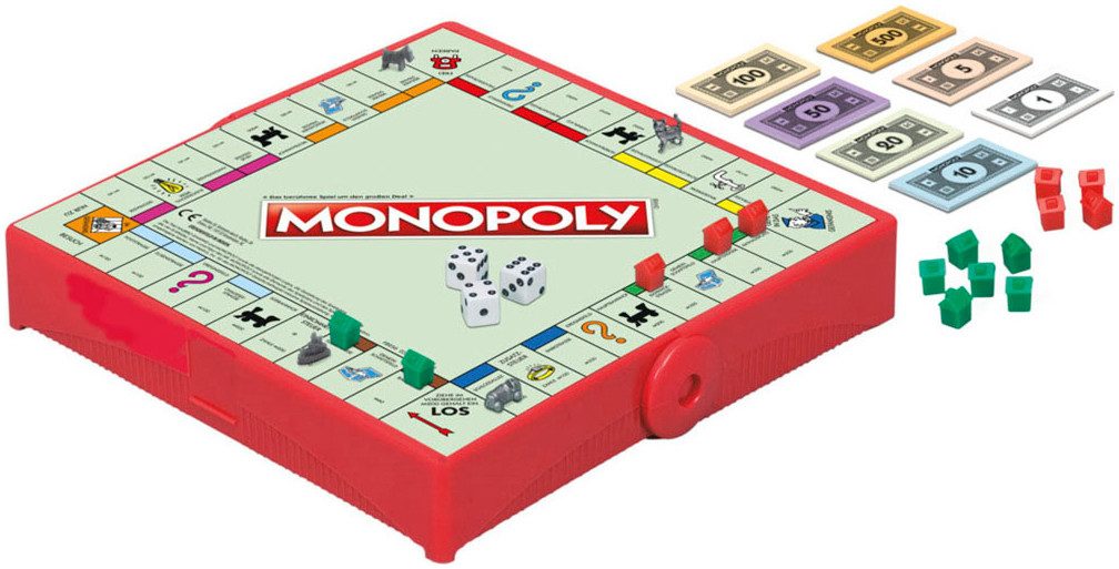 Hasbro Spiel Monopoly Kompakt, Familienspiel