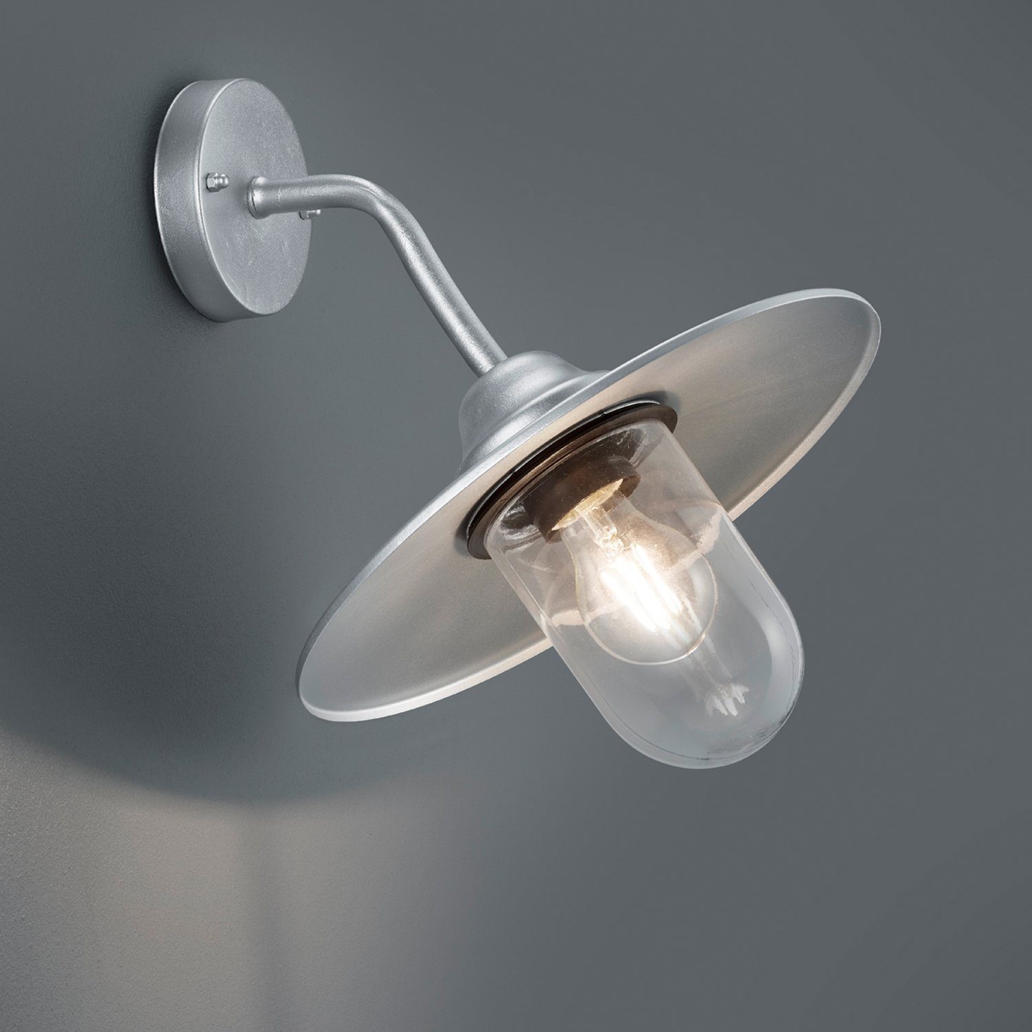 Home4Living Außen-Wandleuchte Wandleuchte Aussenwandlampe E27 Aussenleuchte Wandlampe, ohne Leuchtmittel, verzinkt