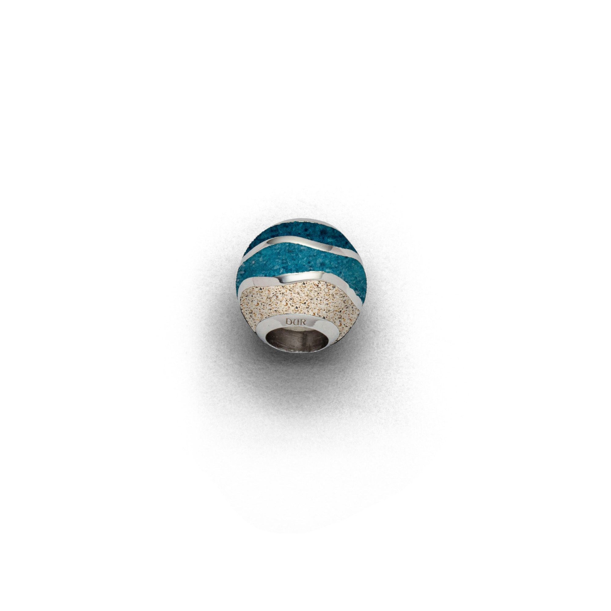 Kettenanhänger DUR Schmuck: Anhänger Strandwellen" Bead Welle" mit Strandsand und bla