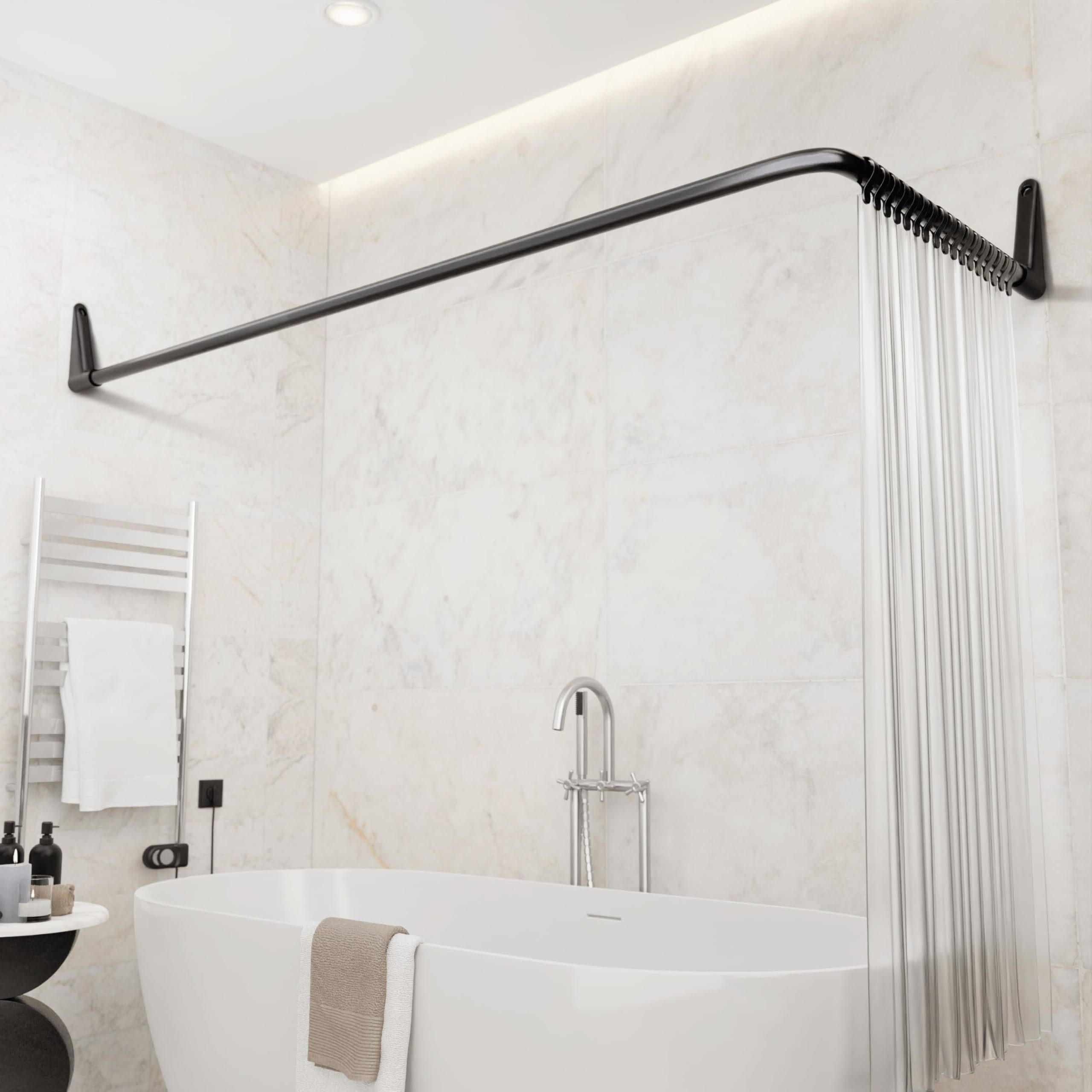 Erica Duschvorhangstange L-Form - Verstellbar - 70x90, 70x160 oder 90x140 c günstig online kaufen