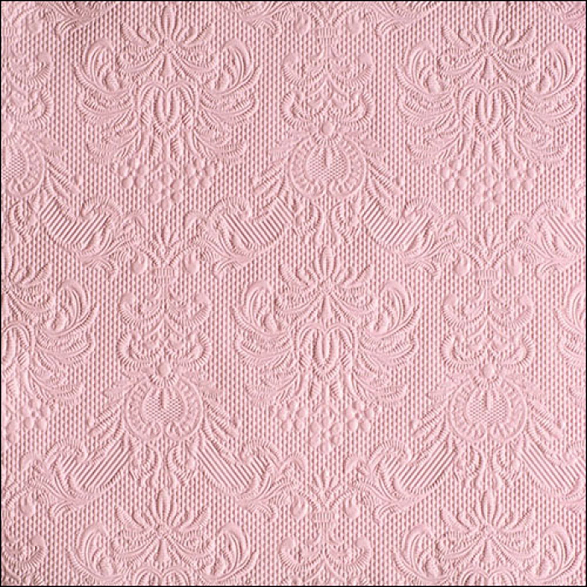 Ambiente Luxury Paper Products Papierserviette, Servietten Papier 33x33cm Elegance geprägt 15 Stück Rosa