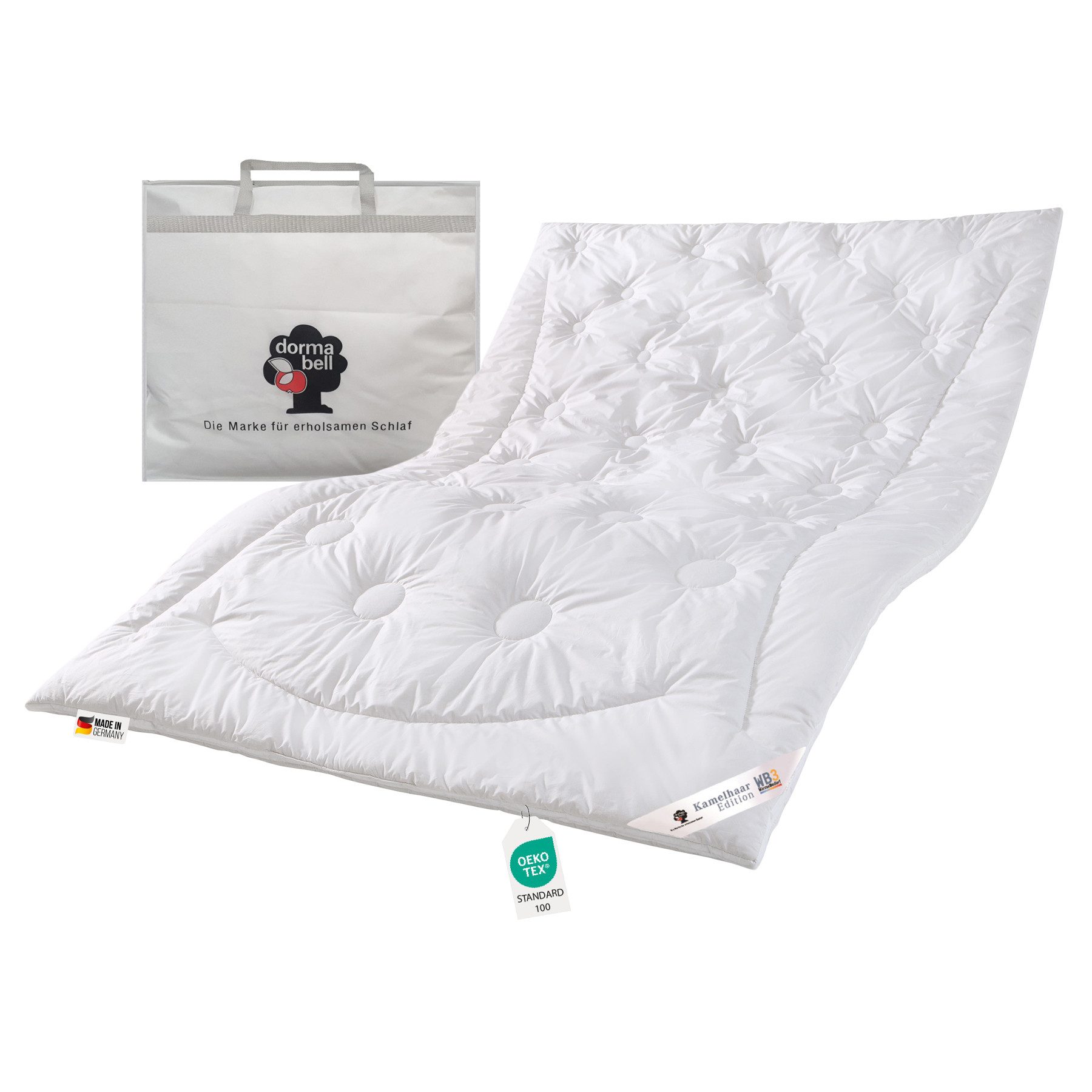 Dormabell Naturhaarbettdecke Dormabell Kamelhaar - Flaum Edition WB3 Bettdecke Decke 135x200 1400g, Füllung: 100% Kamelhaarflaum, Bezug: 80% Modal, 20% Baumwolle, 100% feinstes Kamelhaar, superentgrannt mit LOT-Nummer