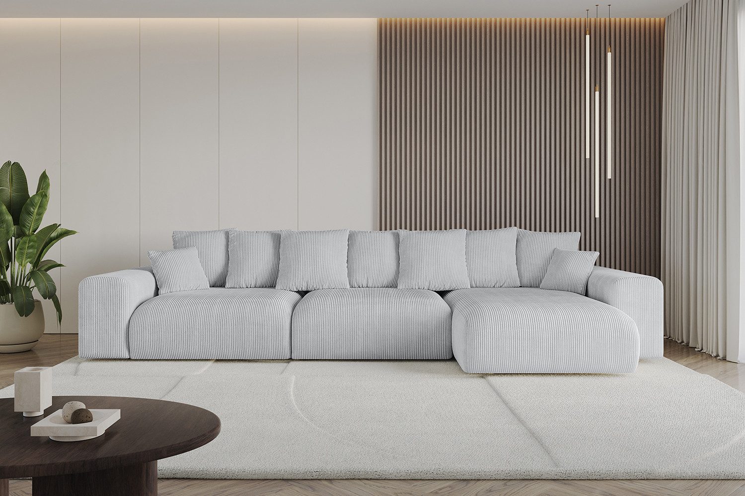 ALTDECOR Ecksofa ESKAR-L2, Couch mit Schlaffunktion, Wohnzimmer - Wohnlandschaft, Corner Sofa Bett Eckcouch Couch L-Form Schlafcouch Ausziehbar