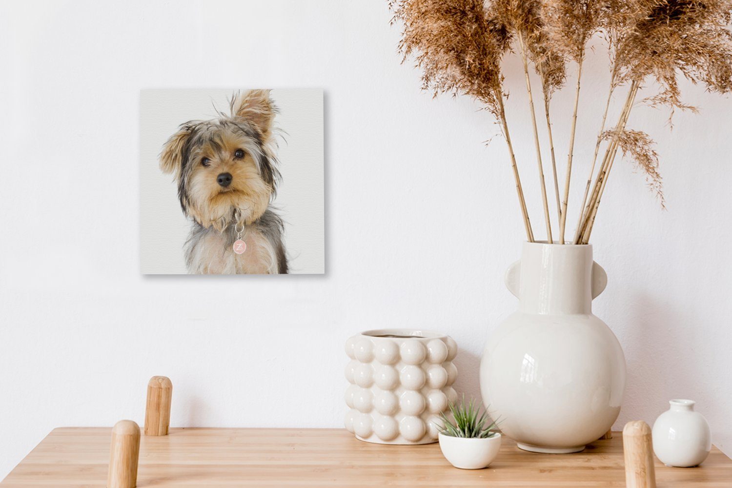 Schlafzimmer Bilder St), (1 Porträt OneMillionCanvasses® für Yorkshire-Terriers, Wohnzimmer eines Leinwandbild Leinwand