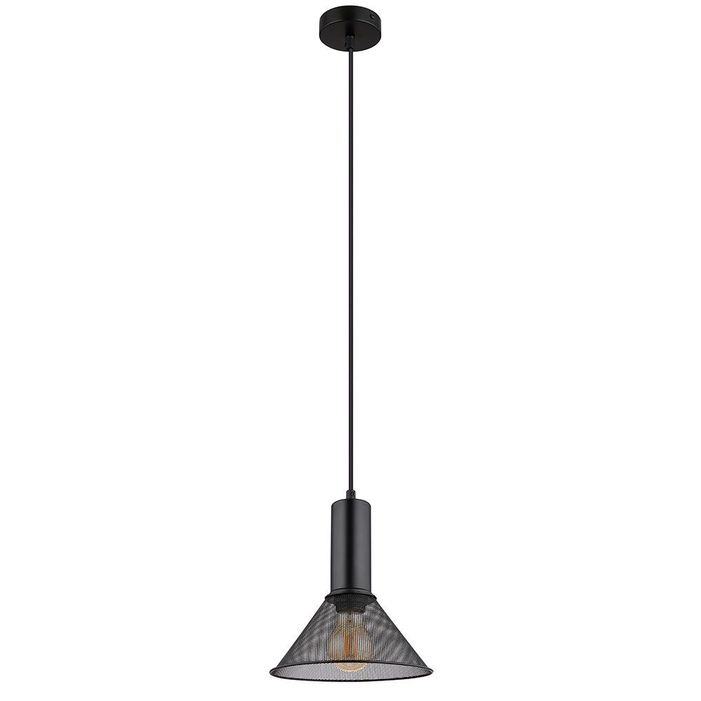 etc-shop Pendelleuchte, Leuchtmittel nicht inklusive, Pendelleuchte Hängelampe Wohnzimmerlampe Industrial schwarz H 120 cm