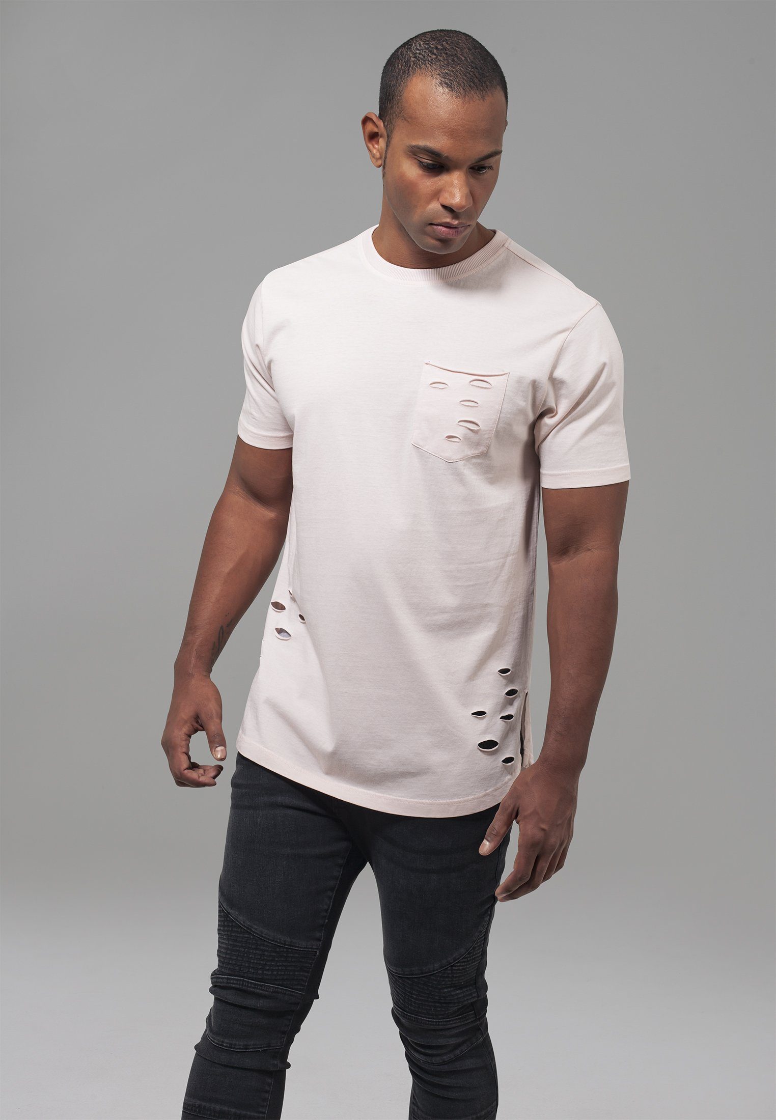 T-Shirt (1-tlg) CLASSICS Pocket T-Shirt Tee Ripped URBAN