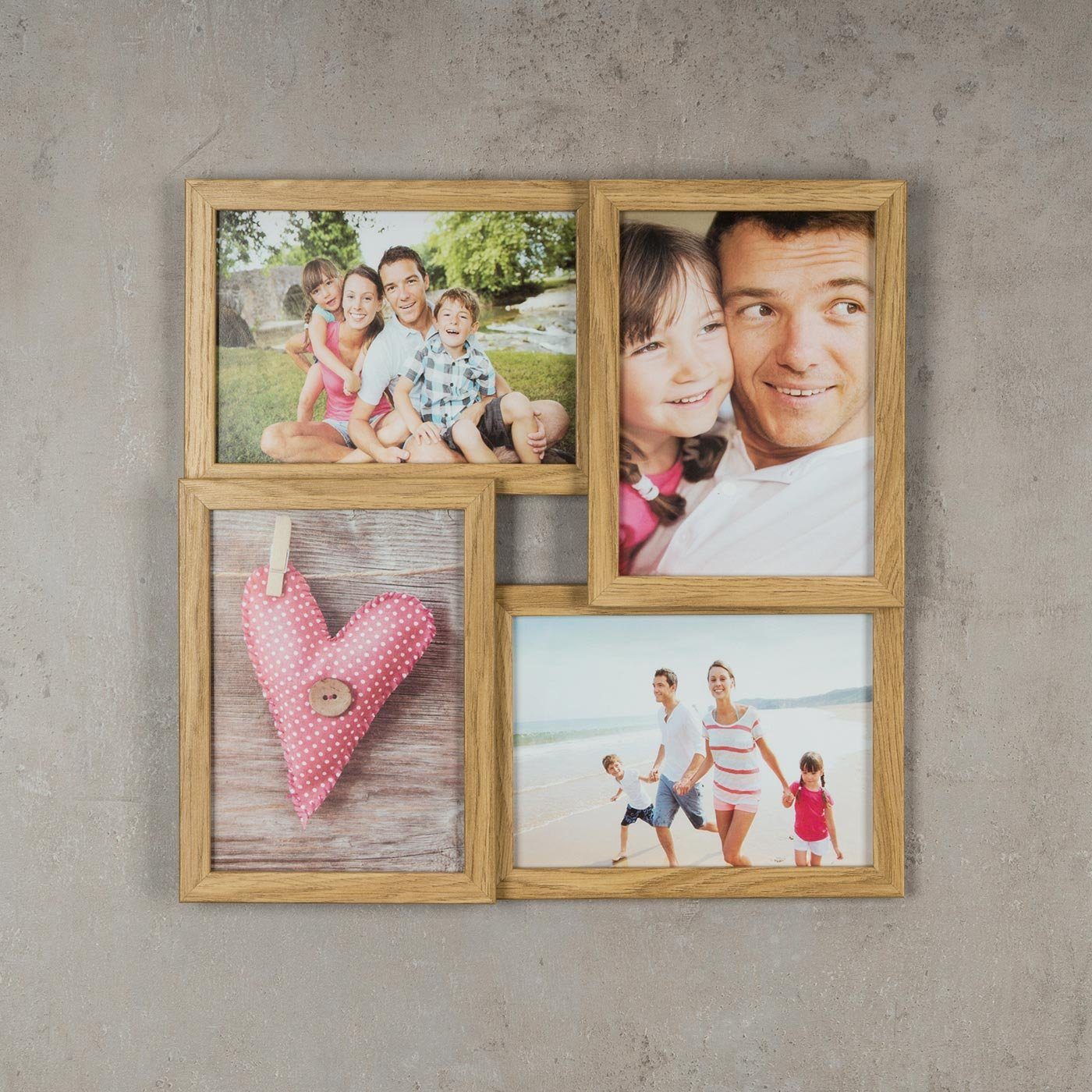 Levandeo® Bilderrahmen Collage, levandeo Bilderrahmen Collage B x H: 34x34c günstig online kaufen