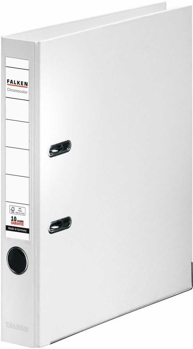 Falken Aktenordner Ordner Chromocolor A4 PP 50mm weiß