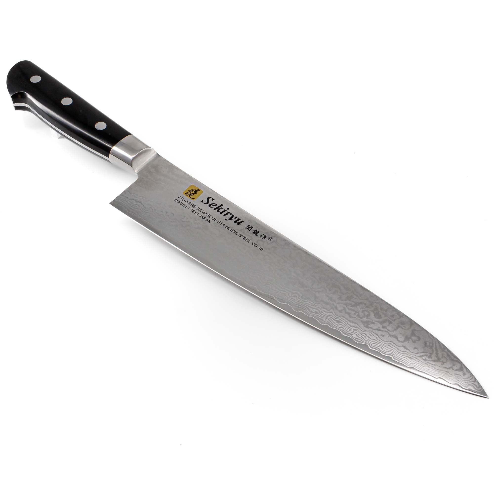 Kochmesser Sekiryu teayumi 33-Schichten Asiamesser Schwarz, Hocho Chef VG-10 Silber