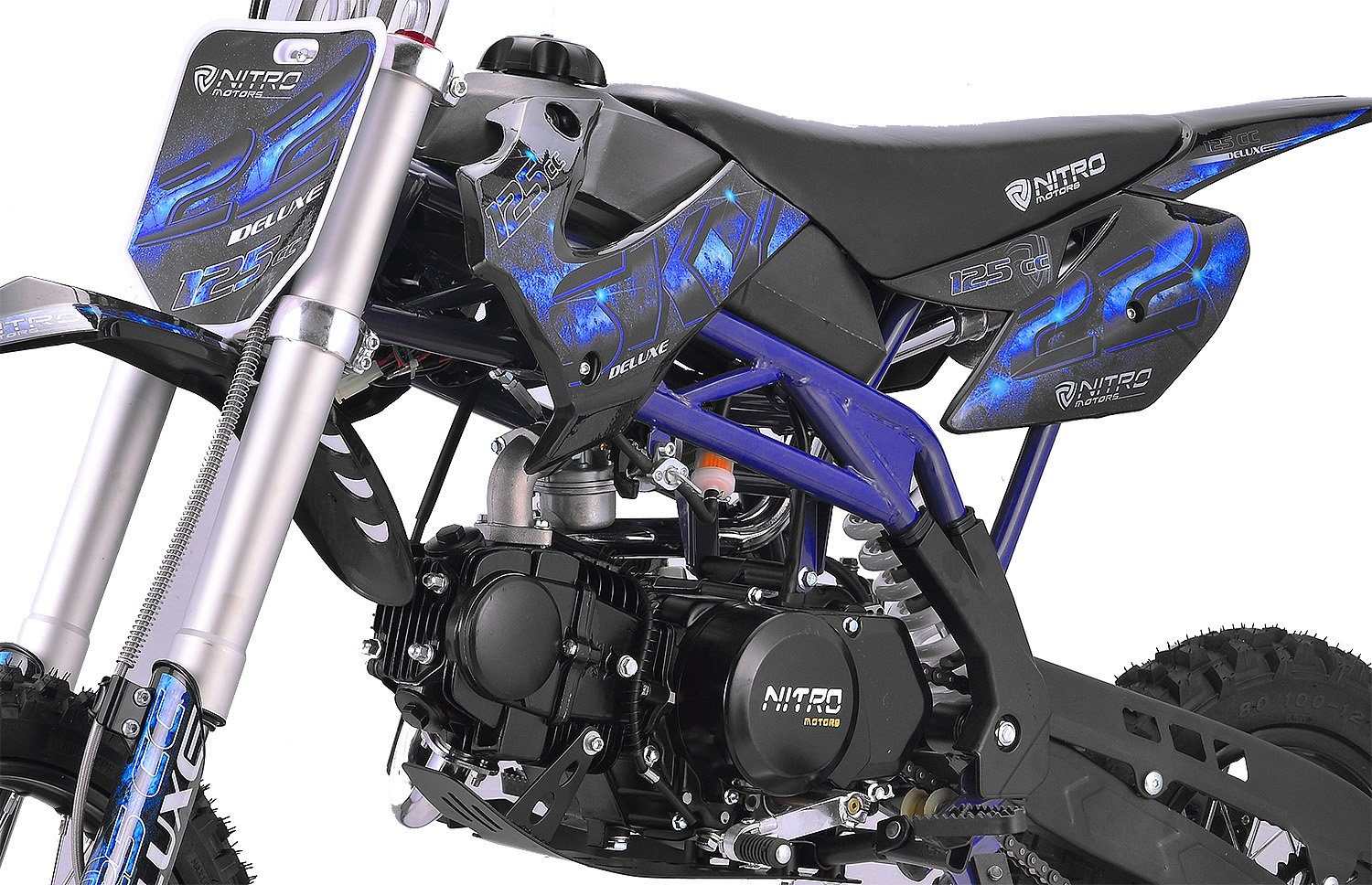 M17 4 Dirt-Bike Blau Kinder 14/12" Dirtbike Motocross, midi 125cc Nitro Motors Gang Crossbike Sky