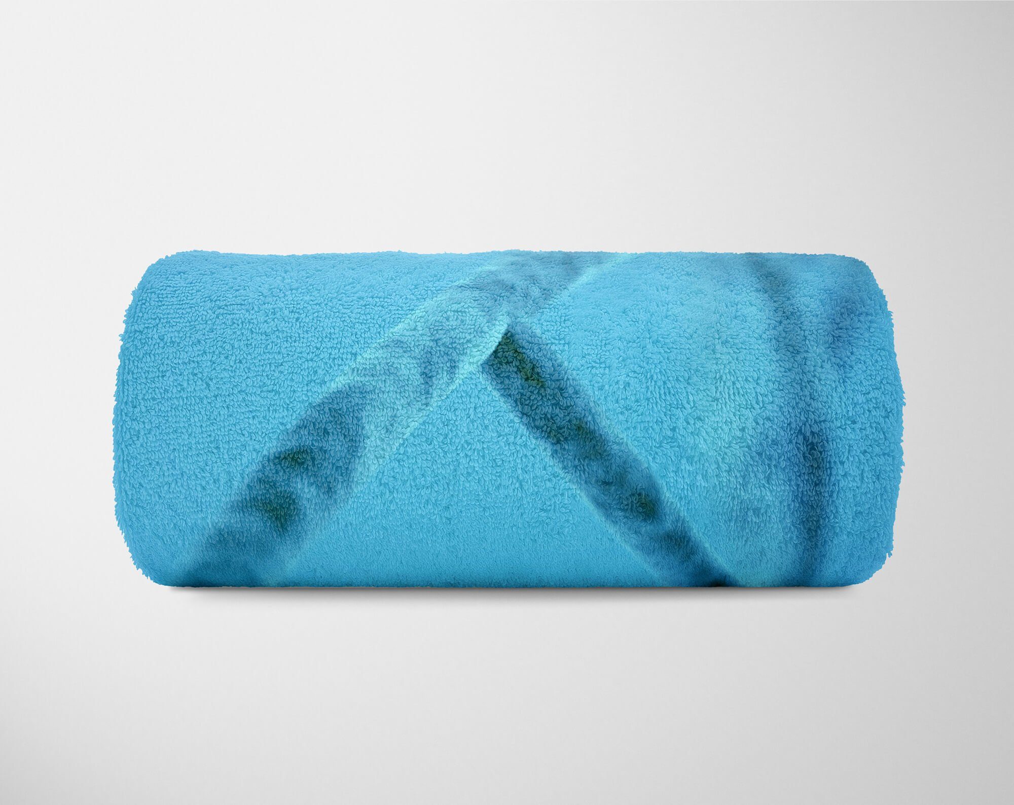 Baumwolle-Polyester-Mix Art Handtuch (1-St), Blau Strandhandtuch Kuscheldecke Saunatuch Handtuch DNA Kunst, Sinus Fotomotiv Makro mit Handtücher
