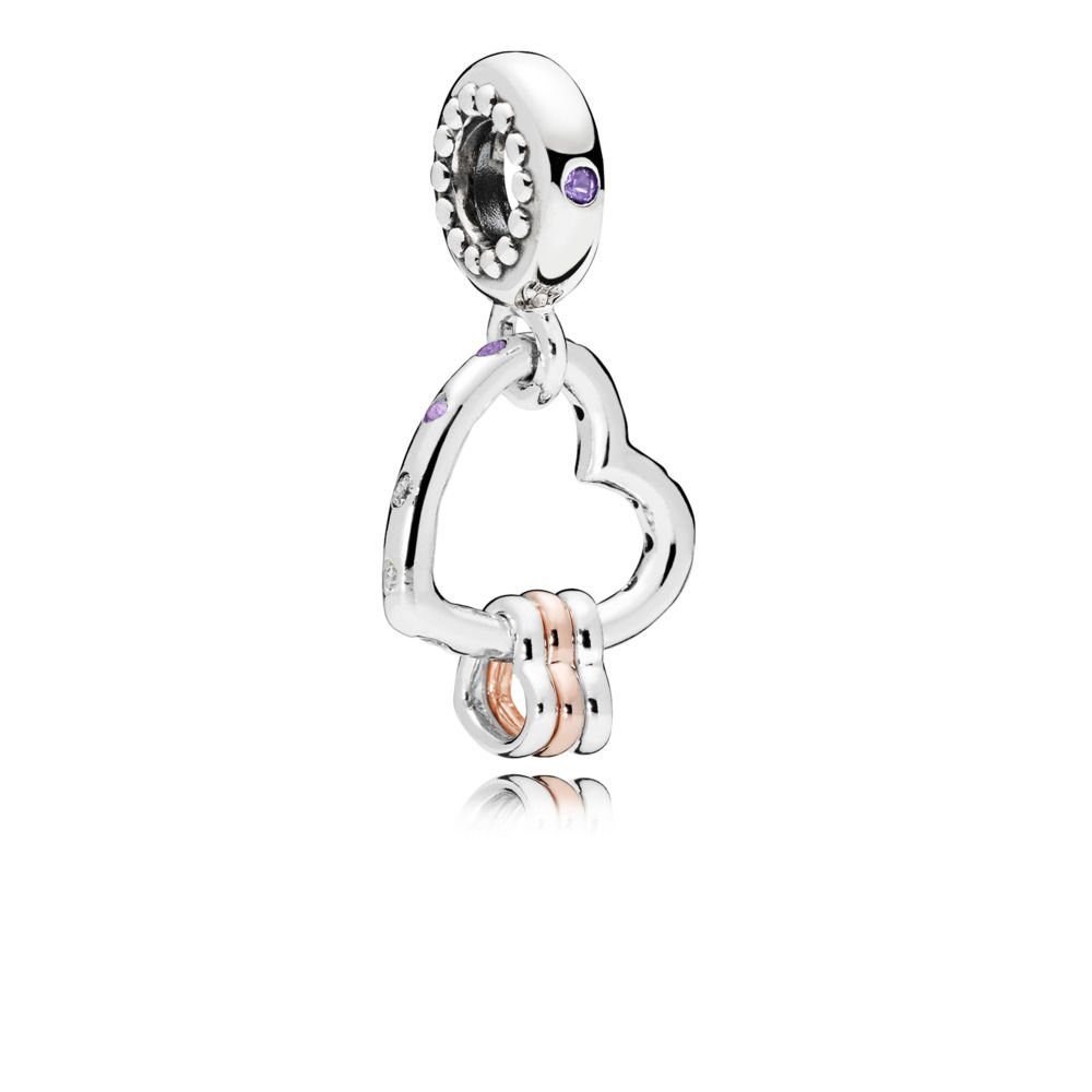Pandora Charm-Einhänger Charm-Anhänger Herzen auf Herz günstig online kaufen
