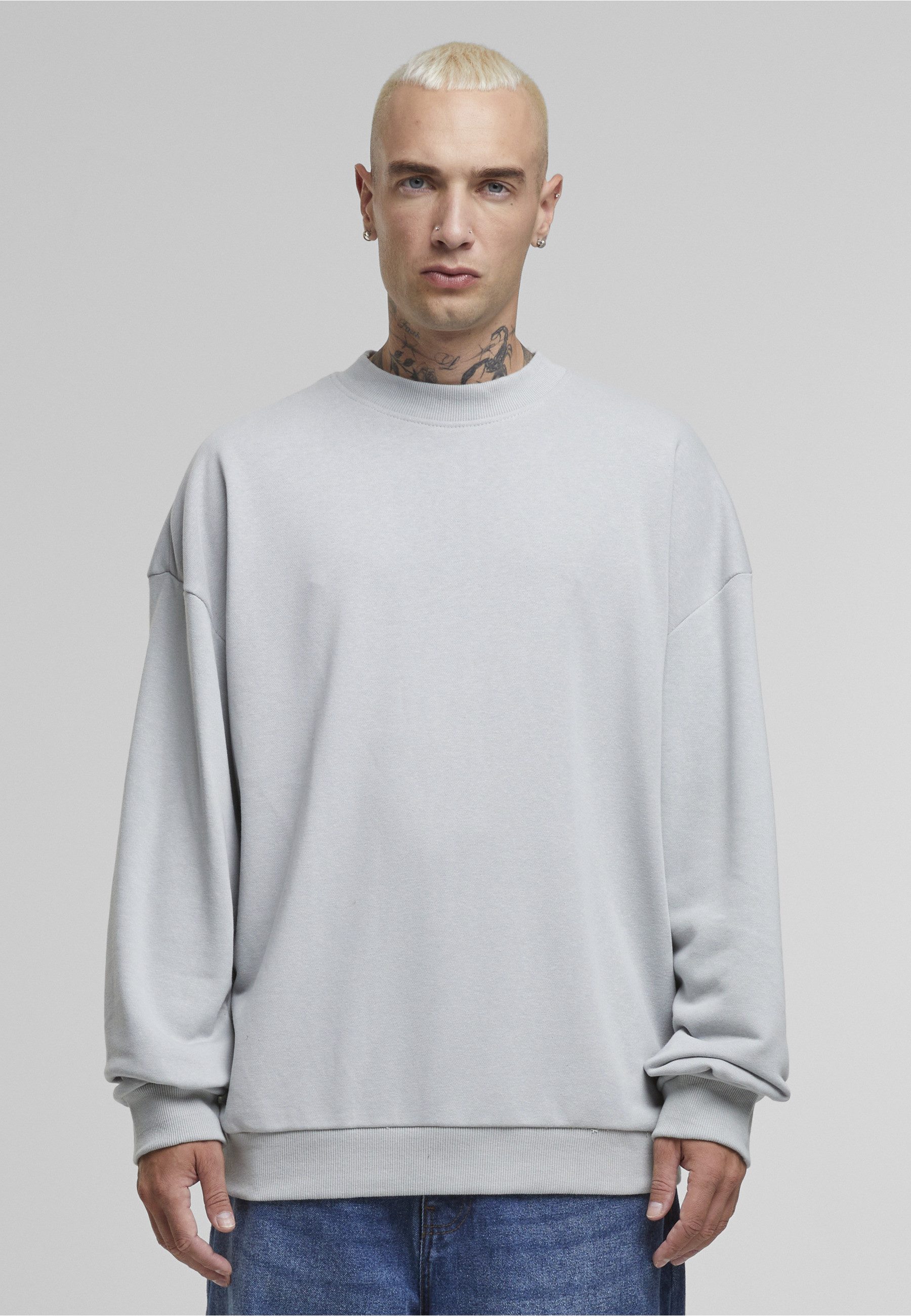 URBAN CLASSICS Rundhalspullover Urban Classics Light Terry Crew (1-tlg)