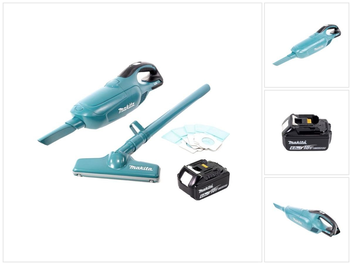 Makita Akku-Handstaubsauger DCL 182 G1 Akku Staubsauger 18 V + 1x Akku 6,0 Ah - ohne Ladegerät