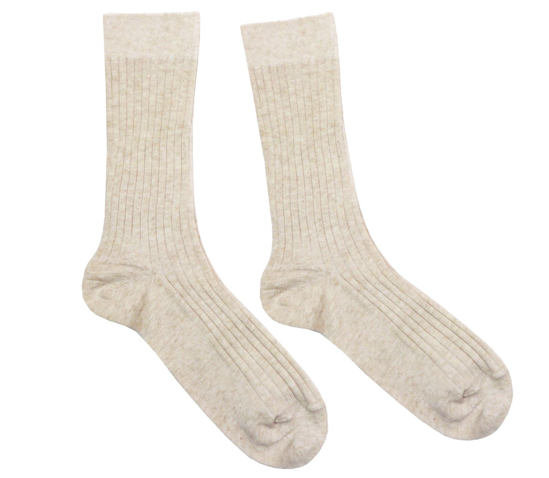 WERI SPEZIALS Strumpfhersteller GmbH Basicsocken Damen Socken >>Rippe: Natur Farben<< aus Baumwolle