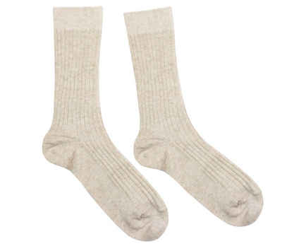 WERI SPEZIALS Strumpfhersteller GmbH Basicsocken Damen Socken >>Rippe: Natur Farben<< aus Baumwolle