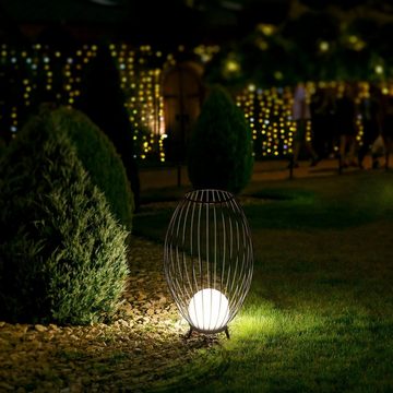 Paco Home Stehlampe AUZZURRA, LED fest integriert, Warmweiß, Outdoorleuchte LED 3000K Außenbeleuchtung Kabel 3m Terrasse IP54