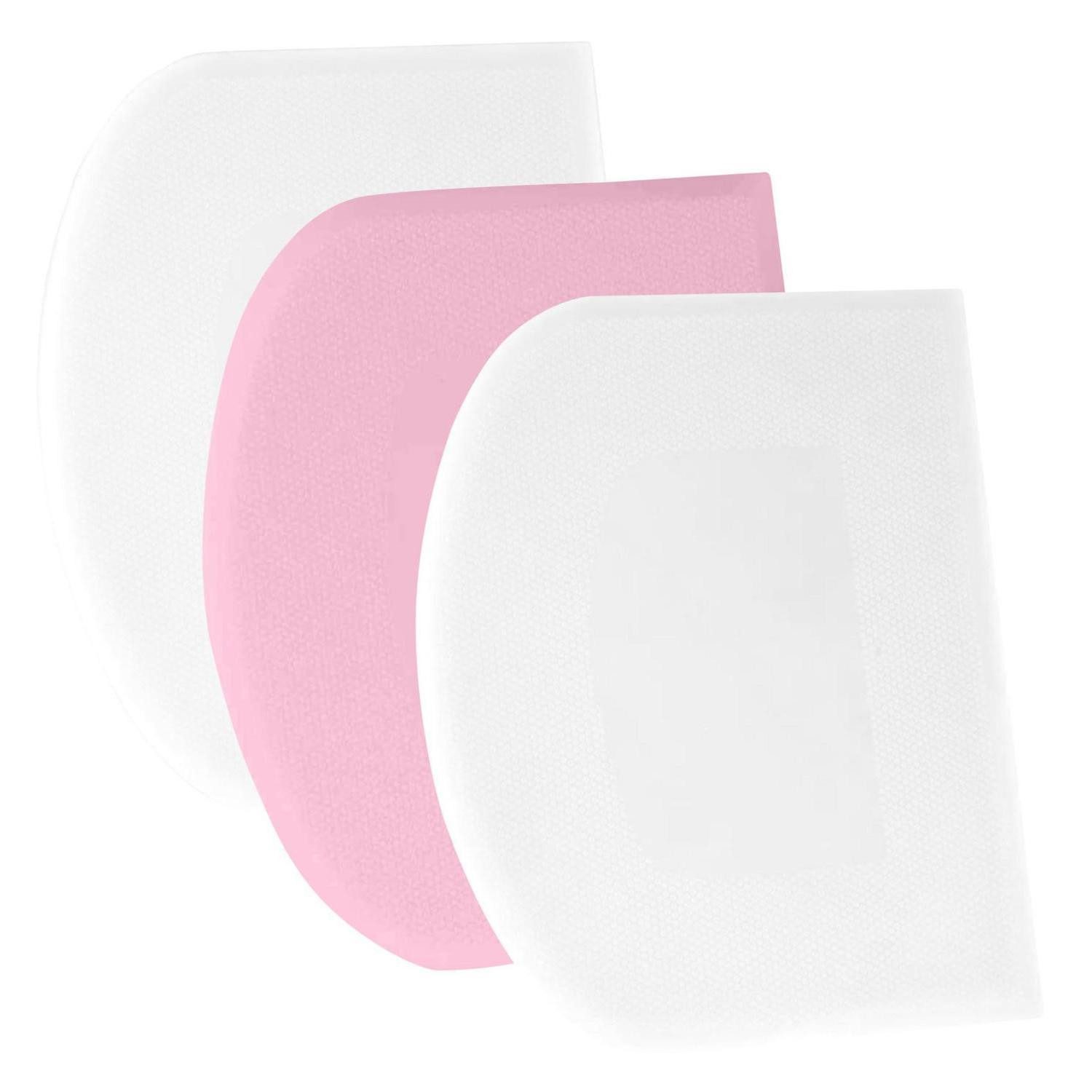 LuxusKollektion Flexspachtel Teigschaber Set 3 Stück Kunststoff Flexibel Scharf Weiß/Rosa (3-St)