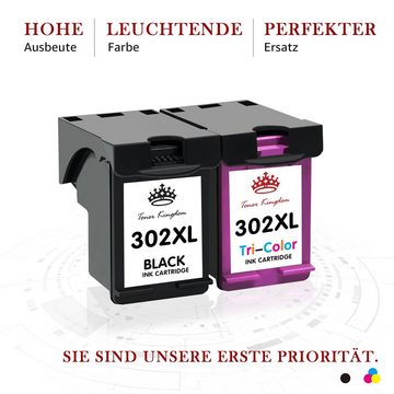 Toner Kingdom 2er Pack Schwarz für HP 302 XL Envy 4520 4522 Tintenpatrone (Deskjet 1110 2130 2132 2134 3630 3634)