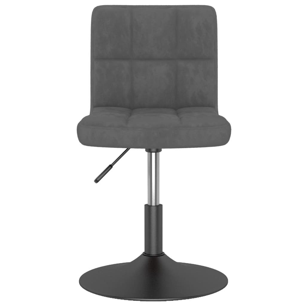 vidaXL Barhocker Drehbarer Barhocker Dunkelgrau Samt günstig online kaufen