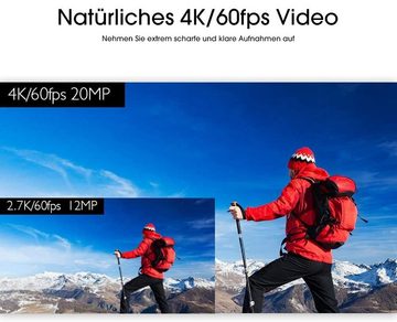 Akaso V50 Elite Action Kamera - 4K/60fps, Bildstabilisierung, Action Cam (IEEE 802, Wasserdichte Tasche, umfangreiches Zubehör und 32G Speicherkarte)