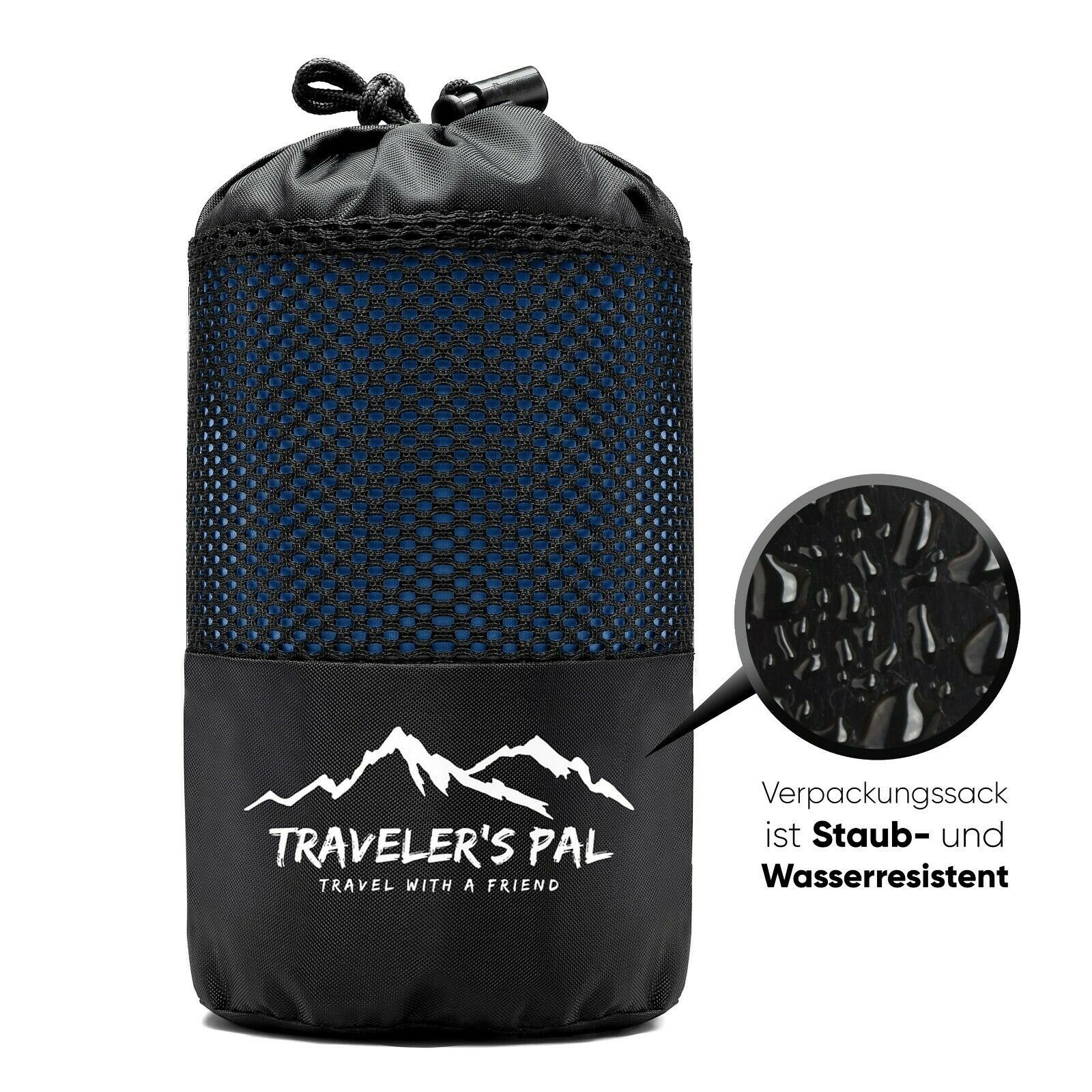 Traveler's Pal Schlafsackinlett Traveler's Pal Hüttenschlafsack aus 100% Baumwolle Indigoblau | Schlafsackinletts