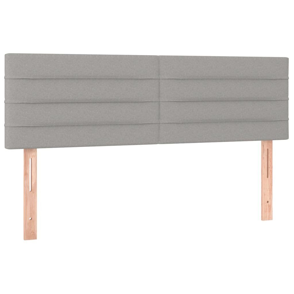 vidaXL Bett Kopfteile Hellgrau 144x5x78/88 cm Stoff (1-tlg)